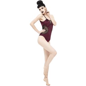 garantie de qualité DEVIL FASHION Maillot De Bain ‘Hand-Cranked’ Bordeaux Et Noir 35