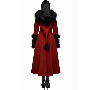 en promotion DEVIL FASHION Manteau à Capuche ‘Red Frozen’ Rouge Et Noir 22