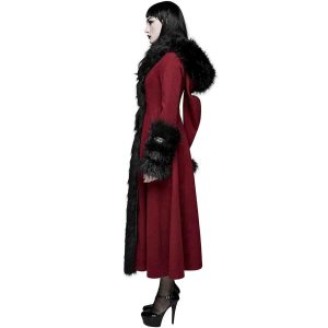 en promotion DEVIL FASHION Manteau à Capuche ‘Red Frozen’ Rouge Et Noir 24