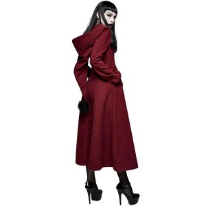 en promotion DEVIL FASHION Manteau à Capuche ‘Red Frozen’ Rouge Et Noir 28