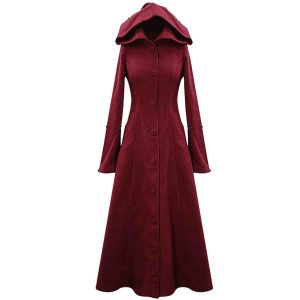 en promotion DEVIL FASHION Manteau à Capuche ‘Red Frozen’ Rouge Et Noir 32