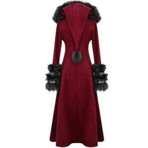 en promotion DEVIL FASHION Manteau à Capuche ‘Red Frozen’ Rouge Et Noir 34