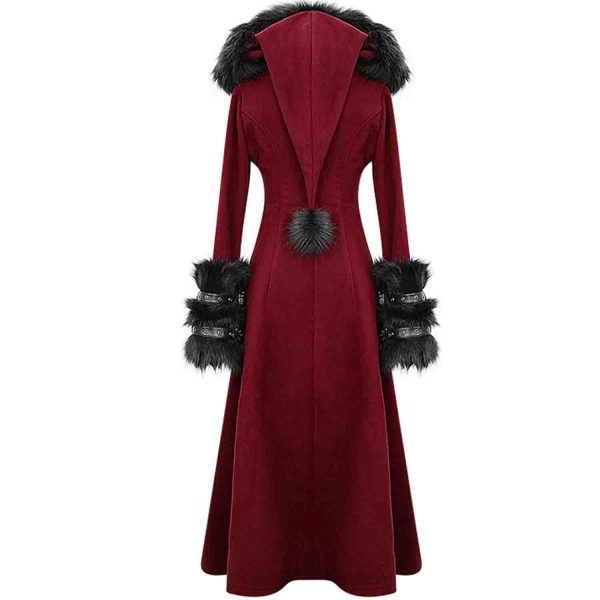 en promotion DEVIL FASHION Manteau à Capuche ‘Red Frozen’ Rouge Et Noir 10