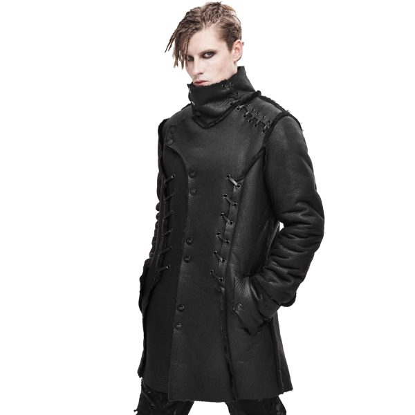 DEVIL FASHION Manteau ‘Dark Waste’ Noir meilleure qualité 4