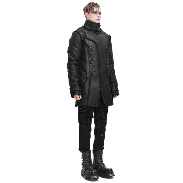 DEVIL FASHION Manteau ‘Dark Waste’ Noir meilleure qualité 9