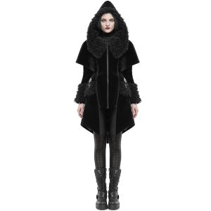 PUNK RAVE Manteau Gothic Lolita ‘Witchnight’ Noir à Capuche luxe soldes 16