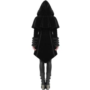 PUNK RAVE Manteau Gothic Lolita ‘Witchnight’ Noir à Capuche luxe soldes 18