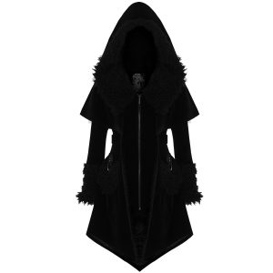 PUNK RAVE Manteau Gothic Lolita ‘Witchnight’ Noir à Capuche luxe soldes 26