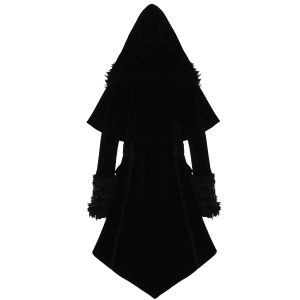 PUNK RAVE Manteau Gothic Lolita ‘Witchnight’ Noir à Capuche luxe soldes 28