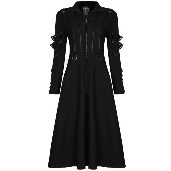 prix le plus bas PUNK RAVE Manteau Gothique ‘Bellona’ Noir 12