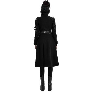 prix le plus bas PUNK RAVE Manteau Gothique ‘Bellona’ Noir 25