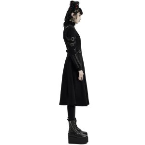 prix le plus bas PUNK RAVE Manteau Gothique ‘Bellona’ Noir 29