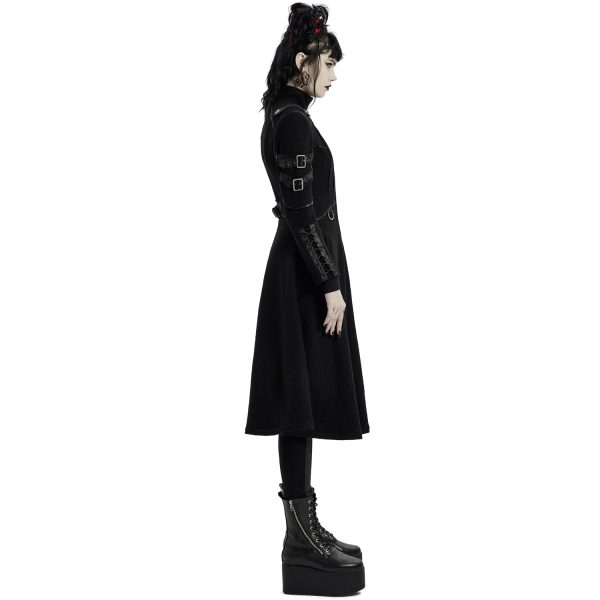 prix le plus bas PUNK RAVE Manteau Gothique ‘Bellona’ Noir 6