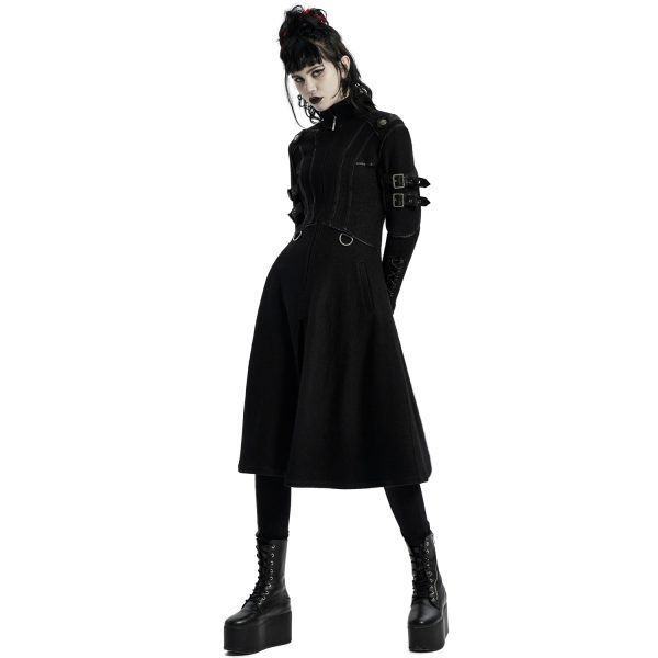 prix le plus bas PUNK RAVE Manteau Gothique ‘Bellona’ Noir 7