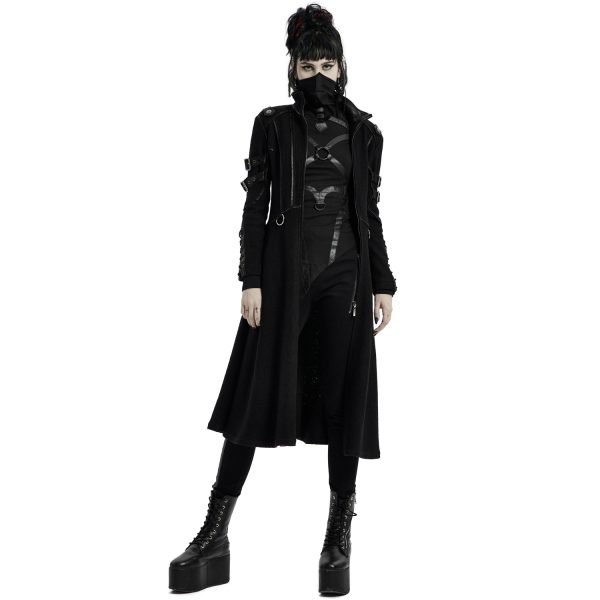 prix le plus bas PUNK RAVE Manteau Gothique ‘Bellona’ Noir 8