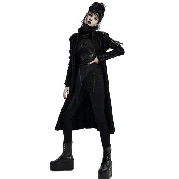 prix le plus bas PUNK RAVE Manteau Gothique ‘Bellona’ Noir 9