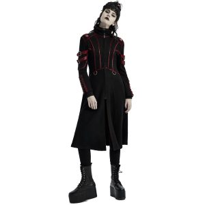 PUNK RAVE Manteau Gothique ‘Bellona’ Noir Et Rouge magasin pour 24