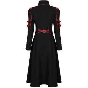 PUNK RAVE Manteau Gothique ‘Bellona’ Noir Et Rouge magasin pour 46