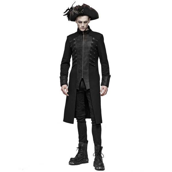 PUNK RAVE Manteau Gothique ‘Nautilus’ Noir De super promotions disponibles 3