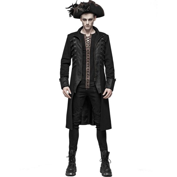 PUNK RAVE Manteau Gothique ‘Nautilus’ Noir De super promotions disponibles 6