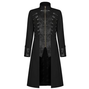 PUNK RAVE Manteau Gothique ‘Nautilus’ Noir De super promotions disponibles 26