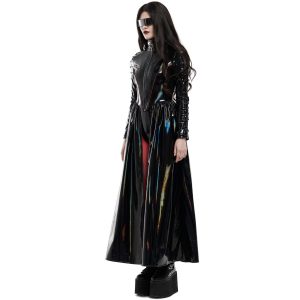 marque pas cher PUNK RAVE Manteau Long ‘Cyber Laser’ Noir 26