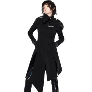 PUNK RAVE Manteau ‘Murderdoll’ Noir fashioniable 18