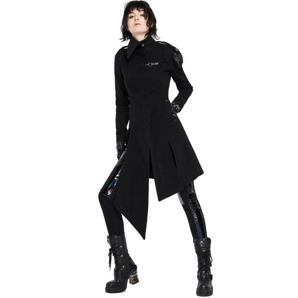 PUNK RAVE Manteau ‘Murderdoll’ Noir fashioniable 8