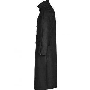 à prix promos PUNK RAVE Manteau Style Militaire ‘Gotham’ Noir 28