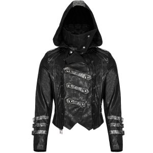 grande popularité PUNK RAVE Manteau-Veste à Capuche ‘Scorpio’ Pour Femmes Noir 42