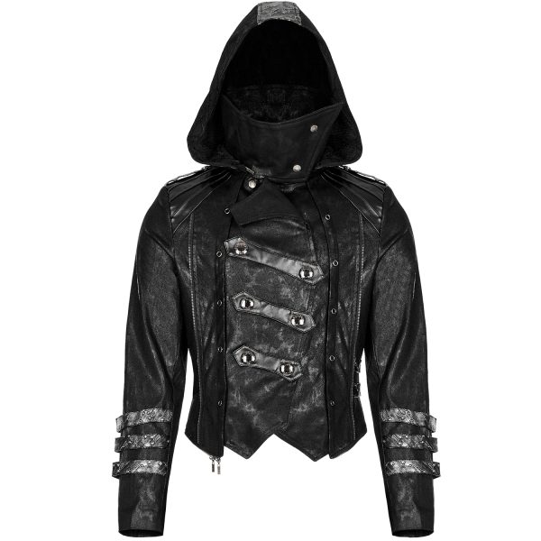 grande popularité PUNK RAVE Manteau-Veste à Capuche ‘Scorpio’ Pour Femmes Noir 12