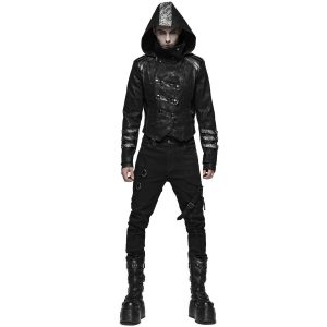 en ligne vente PUNK RAVE Manteau-Veste Pour Hommes à Capuche ‘Scorpio’ Noir 24