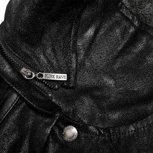 en ligne vente PUNK RAVE Manteau-Veste Pour Hommes à Capuche ‘Scorpio’ Noir 50