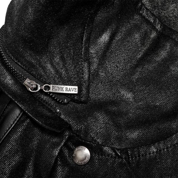 en ligne vente PUNK RAVE Manteau-Veste Pour Hommes à Capuche ‘Scorpio’ Noir 16