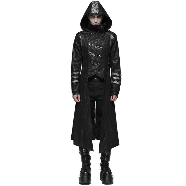 en ligne vente PUNK RAVE Manteau-Veste Pour Hommes à Capuche ‘Scorpio’ Noir 4