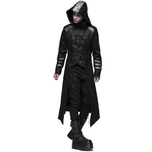 en ligne vente PUNK RAVE Manteau-Veste Pour Hommes à Capuche ‘Scorpio’ Noir 34