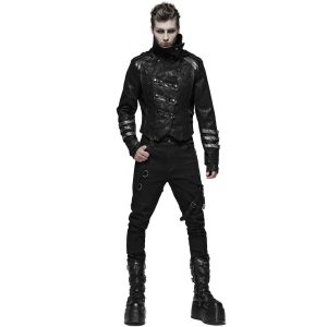 en ligne vente PUNK RAVE Manteau-Veste Pour Hommes à Capuche ‘Scorpio’ Noir 36