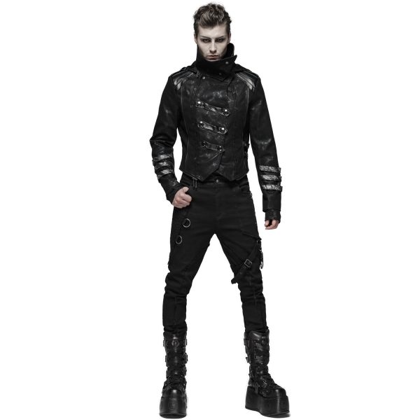 en ligne vente PUNK RAVE Manteau-Veste Pour Hommes à Capuche ‘Scorpio’ Noir 9