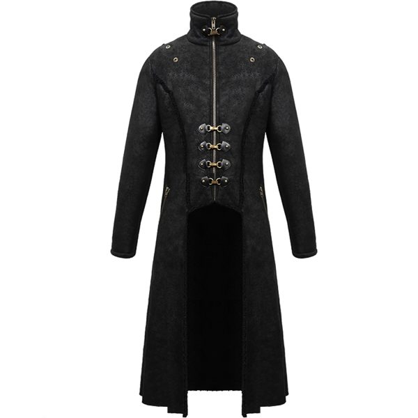 en promotion DEVIL FASHION Manteau ‘Viserion’ Noir 12