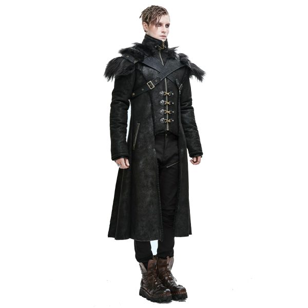 en promotion DEVIL FASHION Manteau ‘Viserion’ Noir 5