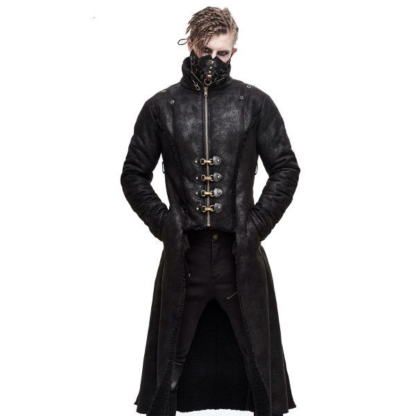 en promotion DEVIL FASHION Manteau ‘Viserion’ Noir 7