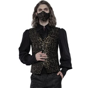 vente chaude PUNK RAVE Masque ‘Alchemist’ En Jacquard Noir Et Or 19