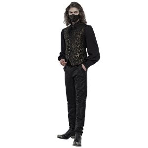 vente chaude PUNK RAVE Masque ‘Alchemist’ En Jacquard Noir Et Or 21