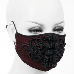 DEVIL FASHION Masque ‘Black Twists’ Bordeaux Retour Facile et Gratuit 13