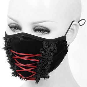 DEVIL FASHION Masque En Velours Avec Broderies Noires Livraison rapide 13