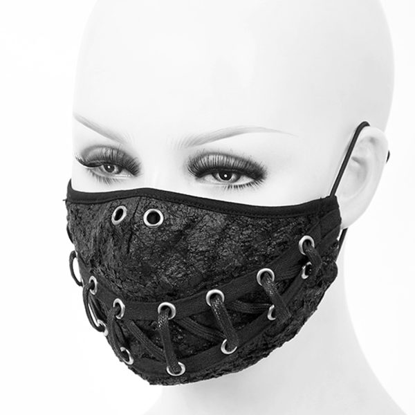 Paiement sécurisé DEVIL FASHION Masque ‘Laced’ Noir 4