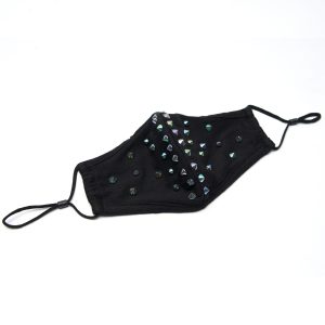 PUNK RAVE Masque ‘Rebellion’ Noir Avec Spikes Bleus Paris 11