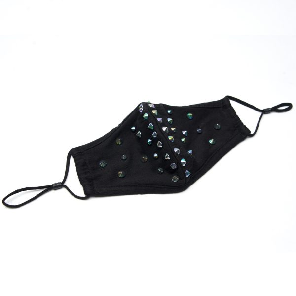 PUNK RAVE Masque ‘Rebellion’ Noir Avec Spikes Bleus Paris 3