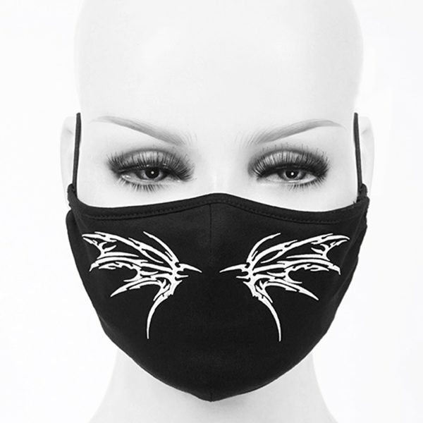 le grand escompte DEVIL FASHION Masque ‘White Butterfly’ Noir 1