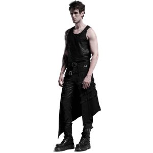 Meilleur Service PUNK RAVE Mi-Jupe Kilt Asymétrique ‘Dementor’ Noire 26